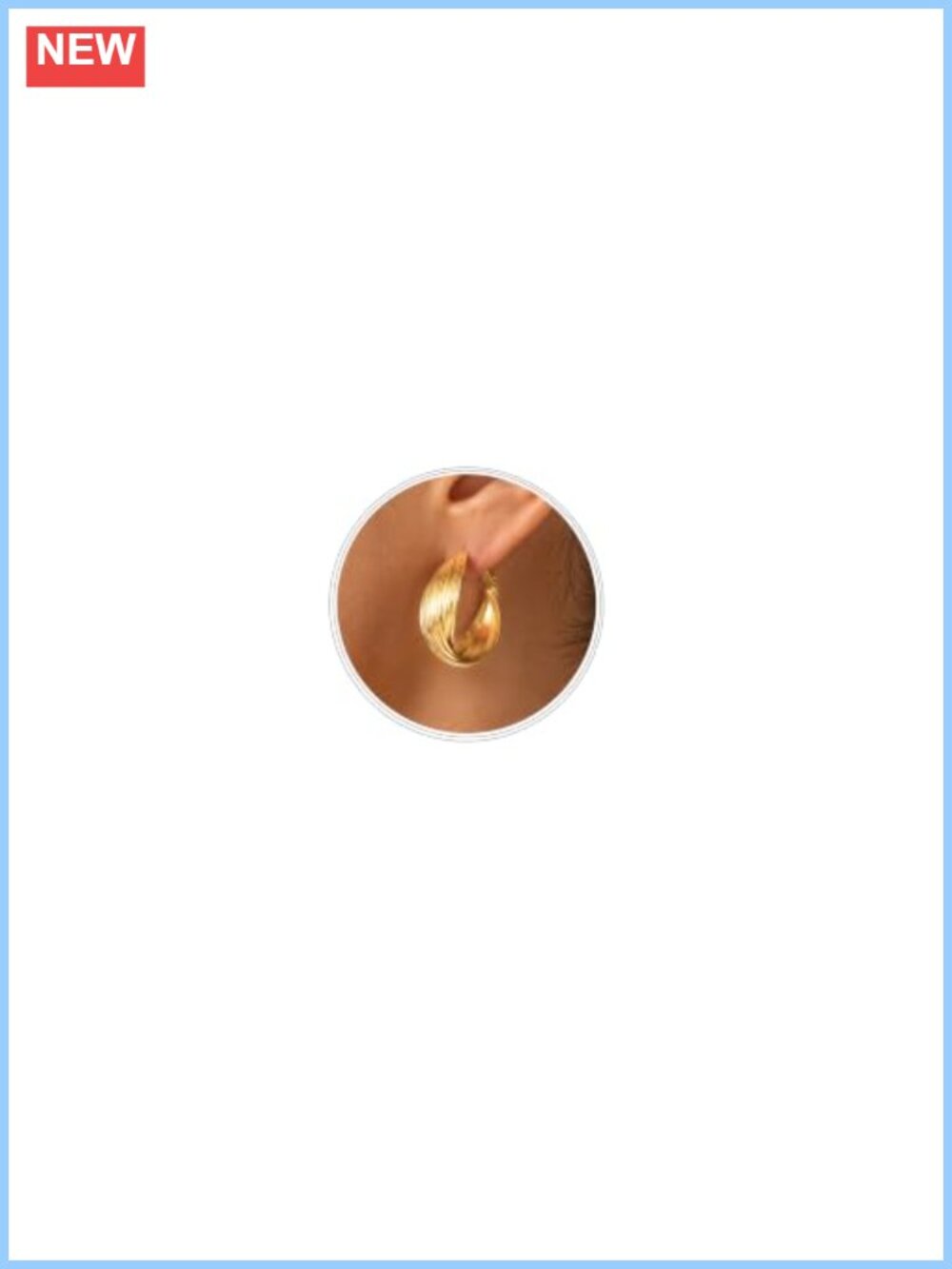 Chunky 14K Gold Plated Twisted Multi-Strand Hoop Earrings Statement